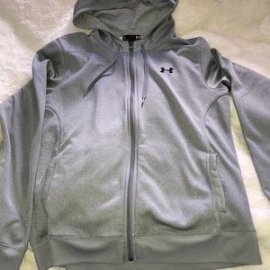 Gray under amour zip up sweatshirt